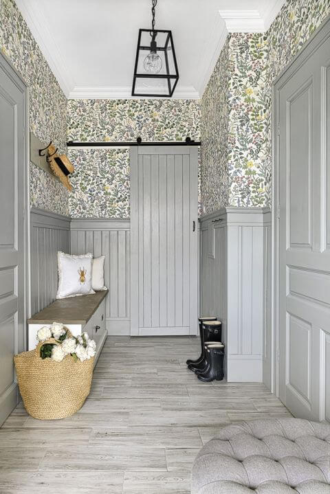 szary przedpokój hol wiatrołap