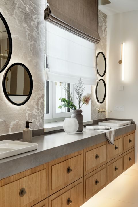 łazienka w stylu art deco w nowoczesnym domu