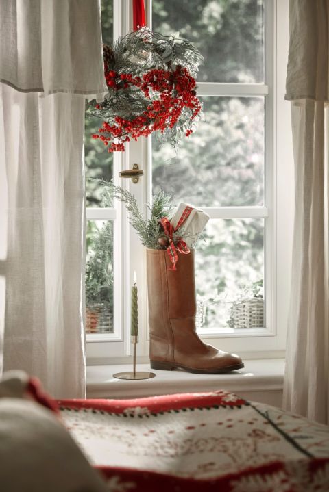 oryginalne dekoracje świąteczne na parapet
