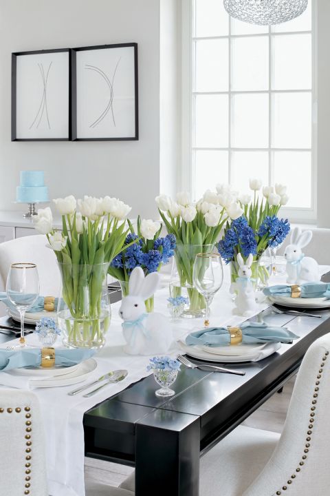 Dom gotowy na Wielkanoc – dekoracje w kolorach złota, zieleni i błękitu