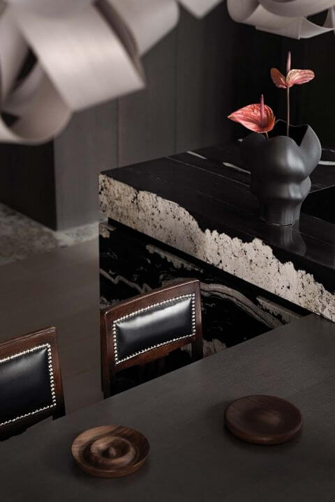 wyspa kuchenna czarno biała