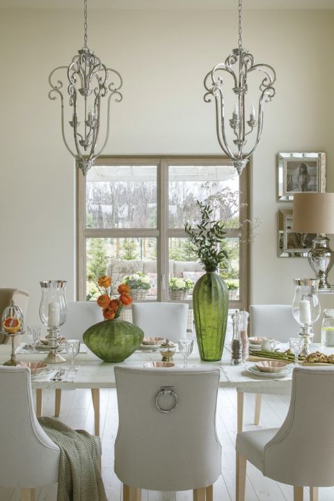 biała jadalnia modern classic