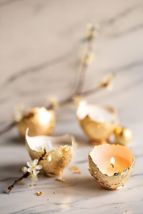 świecznik z wydmuszki