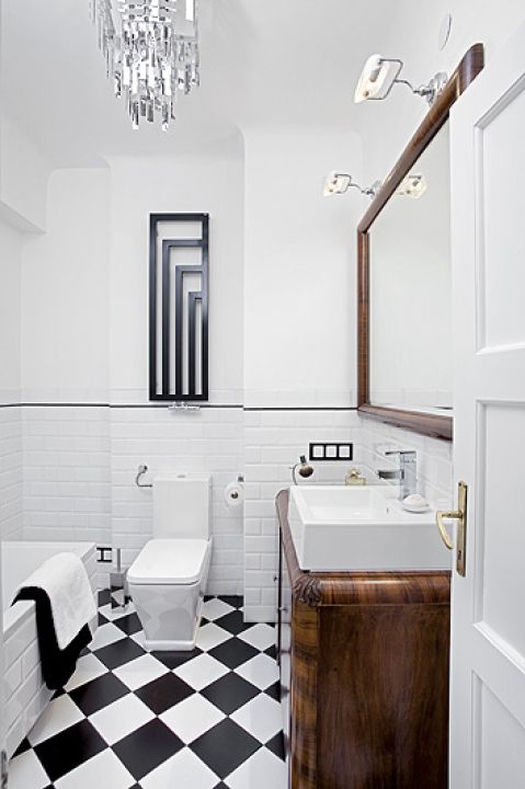 Dodatki dobrane do zabytkowych mebli - grzejnik Angus. Barek art deco - Decoteria.