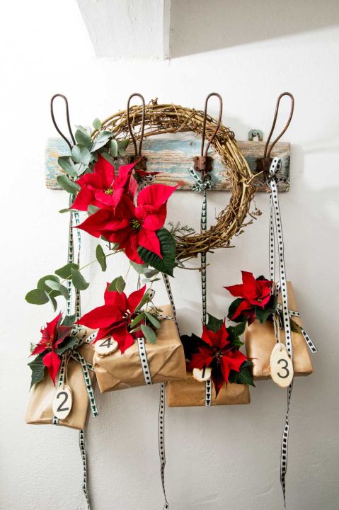 dekoracje bożonarodzeniowe z gwiazdą betlejemską