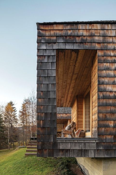 oderne drewniany dom