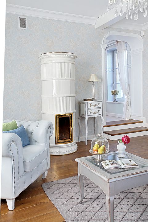 Ozdobny piec kaflowy. Romantyczna willa w Krakowie