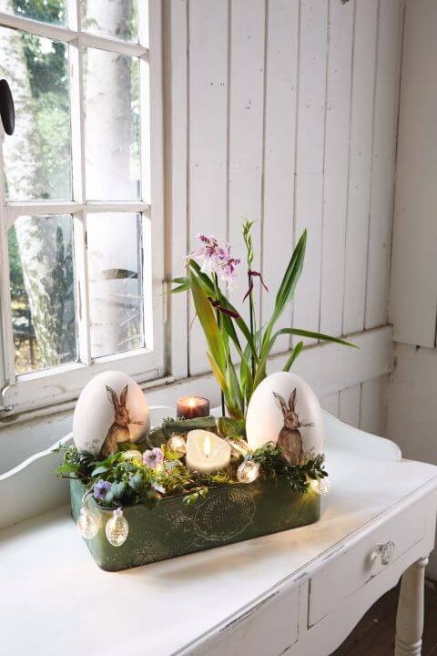 dekoracje wielkanocne na parapet