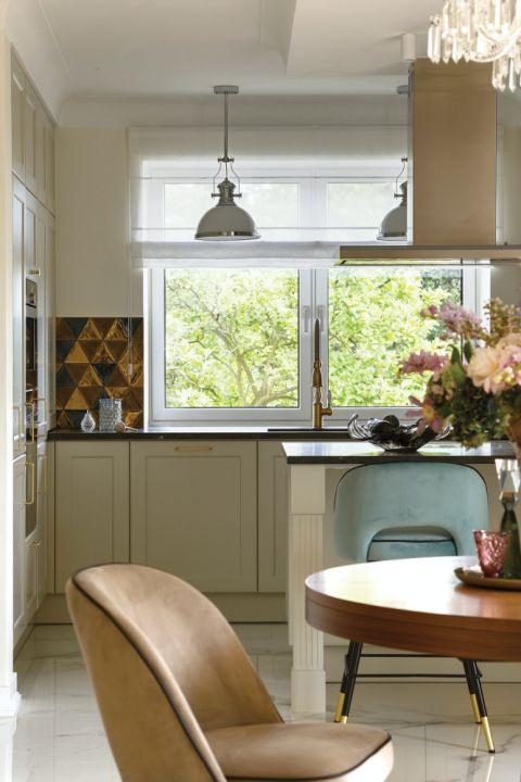 kuchnia otwarta na salon w stylu nowojorskim