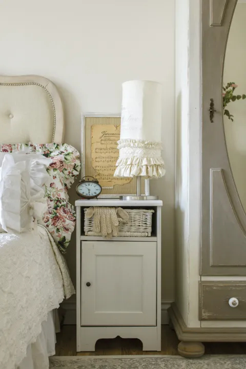 sypialnia dekoracje w stylu shabby chic