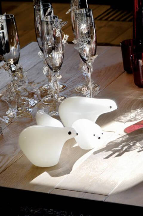 Szklane misie polarne - zimowa ozdoba.