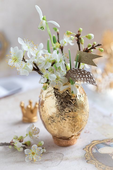 złote pisanki wielkanocne