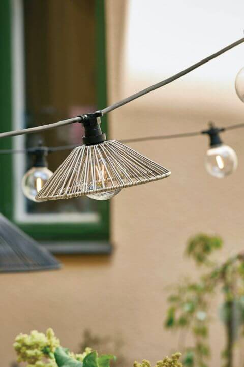 wiszące lampki ogrodowe