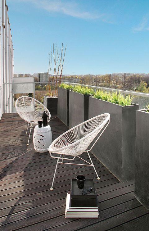 Z każdej strony tarasu jest inny widok.