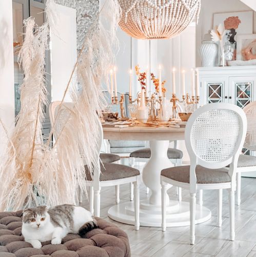 jadalnia w stylu country glamour