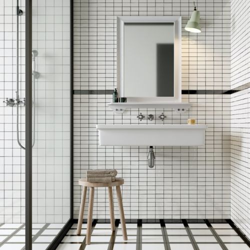 czarno-biała łazienka aranżacje