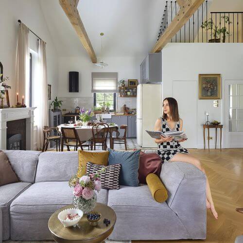 vintage design i antyki w 130-metrowym domu