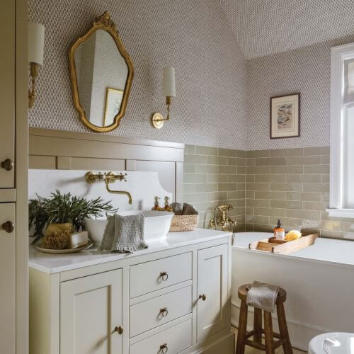 łazienka w stylu modern farmhouse