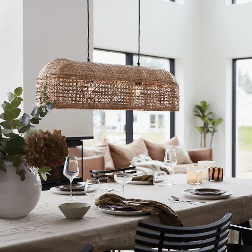 lampa pleciona Wickham z rattanu