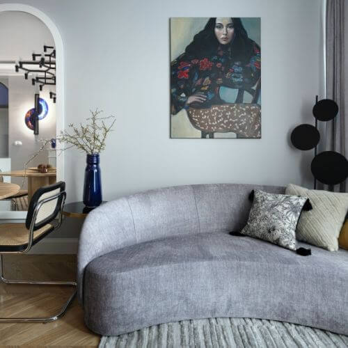 mieszkanie 53 m2 aranżacja salonu