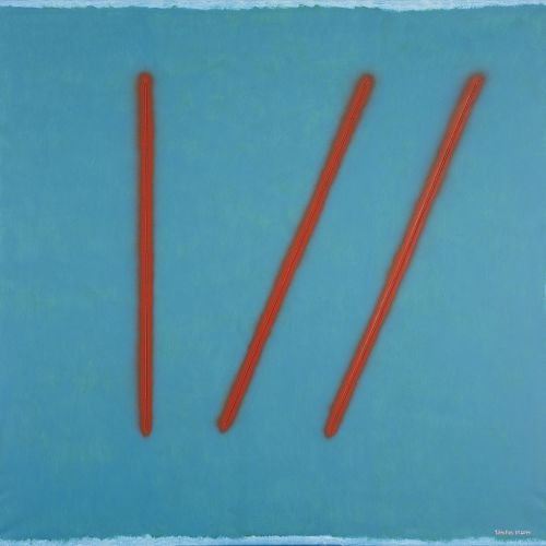 VI z cyklu Piony i skosy , olej na płótnie, 2014 r.