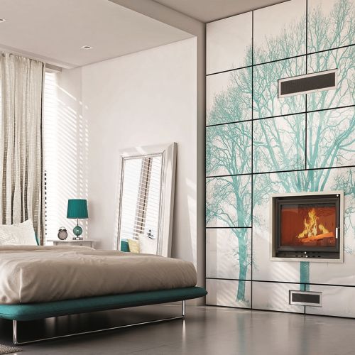 ZUZIA, nietypowy pomysł na aranżację ściany z kominkiem, KRATKI, kratki.pl