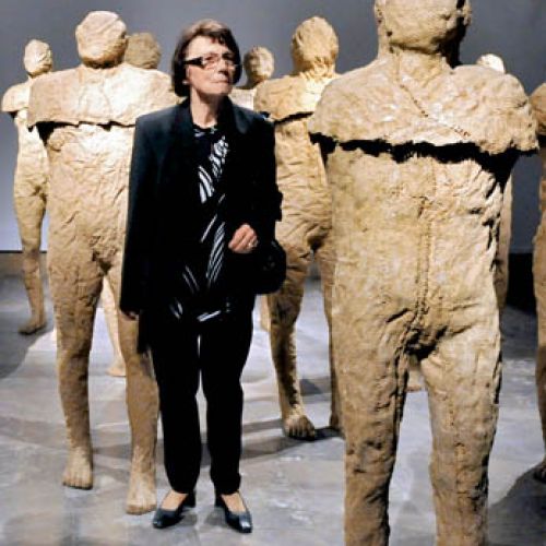 Magdalena Abakanowicz na swojej wystawie w Muzeum Narodowym w Krakowie, 2010 r., fot. EAST NEWS