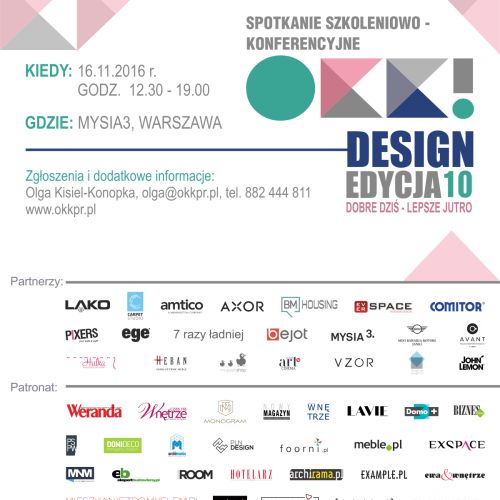 Zapraszamy na 10. spotkanie OKK! design