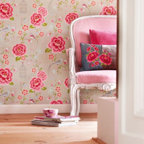 Tapeta Birds In Paradise. PIP Studio – kolorowe i niebanalne dekoracje