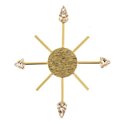 Rose of the Winds, pin Róża wiatrów ozdobiony kryształami Swarovskiego, 10 Decoart