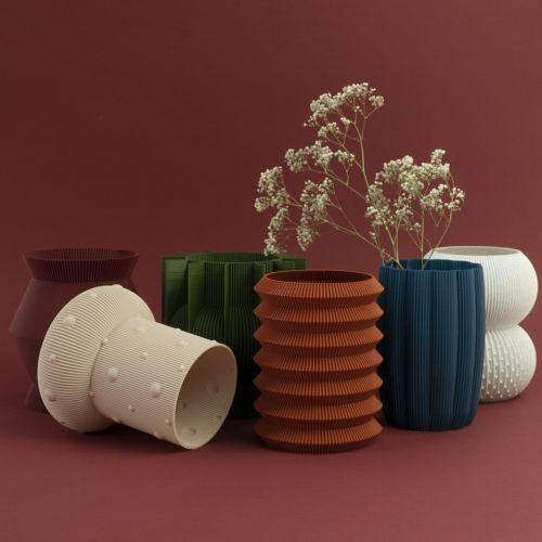 Seria wazonów 6vases, UAU project. UAU project – dekoracje drukowane w technologii 3D