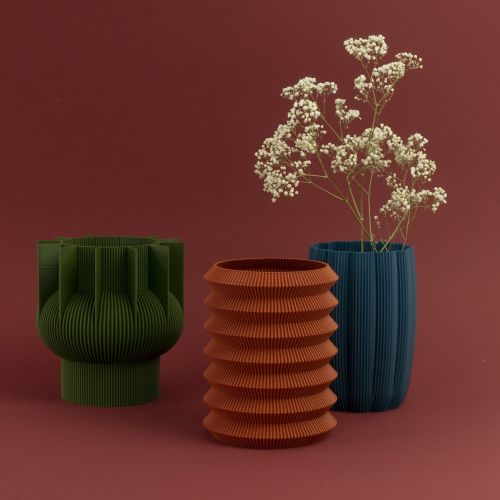 Wazony z serii 6vases, UAU project. UAU project – dekoracje drukowane w technologii 3D