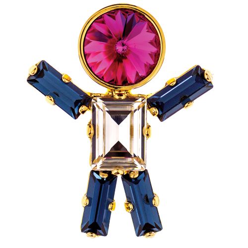 Wisior Franio, wykonany z kryształów Swarovskiego, głowa do wyboru różowa lub czerwona, 10 Decoart