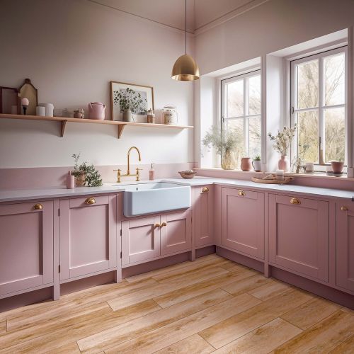 Modne podłogi 2027: płytki ceramiczne imitujące drewno dębowe w kuchni