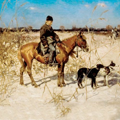 Alfred Wierusz-Kowalski, Na stanowisku , Muzeum Sztuki w Łodzi, fot.