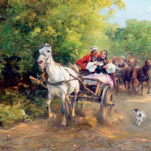 Alfred Wierusz-Kowalski, Przejażdżka , cw 390 tys. zł, DESA UNICUM