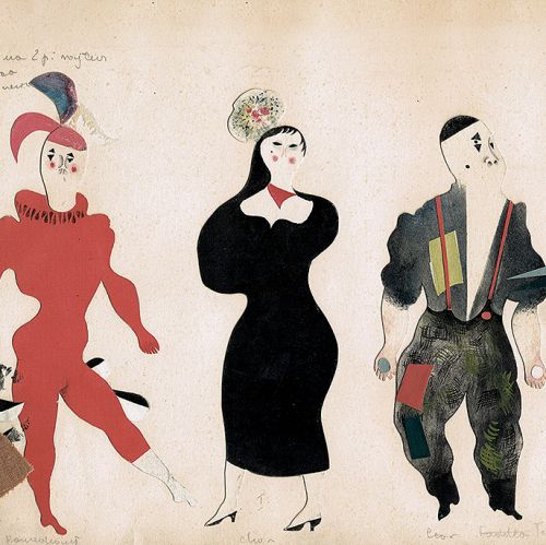 Andrzej Kreütz-Majewski, projekty kostiumów do opery Pajace Ruggiera Leoncavalla, 1960 r.