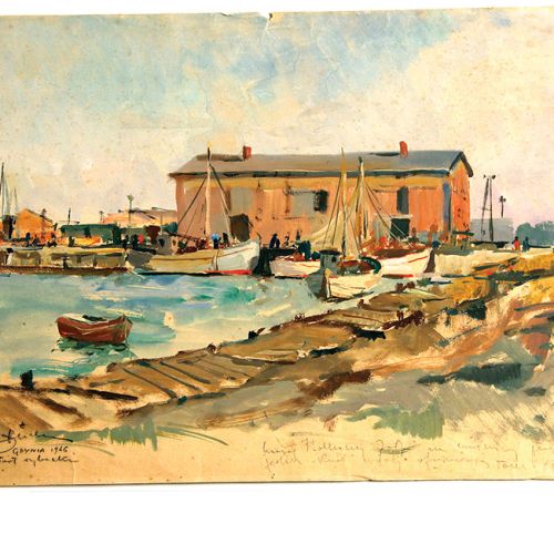 Antoni Suchanek Port rybacki , 1946. Antoni Suchanek: malarz morza