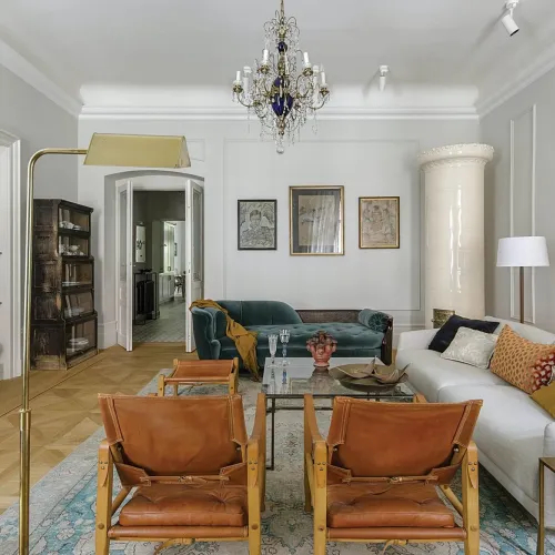 elegancki salon w kamienicy inspiracje