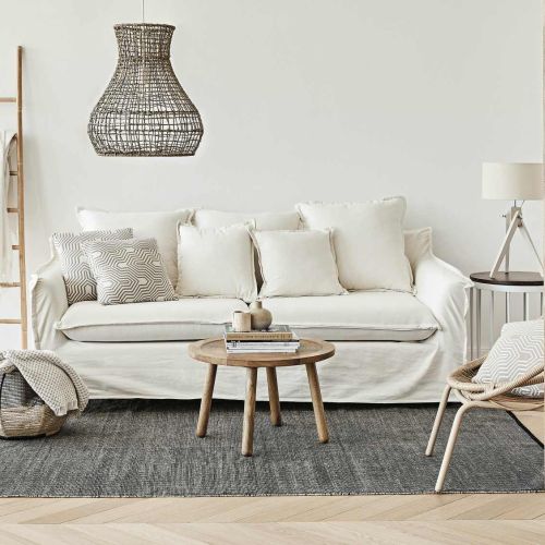 beżowa sofa do salonu