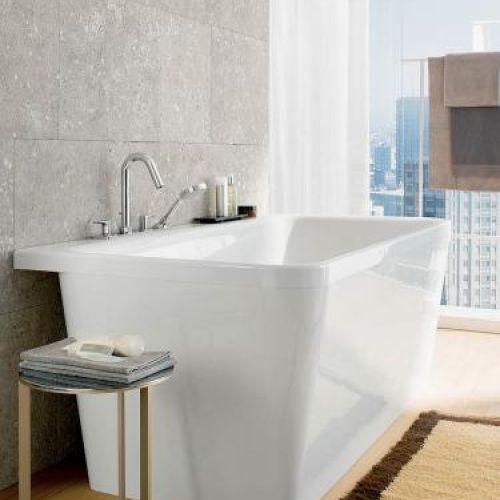 Baterię do wanny zaprojektował Antonio Citterio dla marki Axor. Cena – 8900 zł netto. HANSGROHE