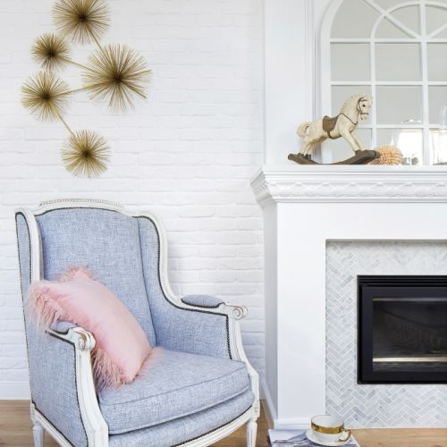 salon biała cegła aranżacje