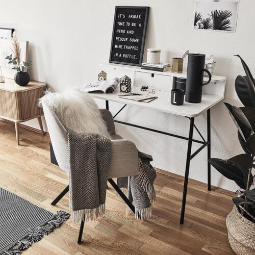 kącik do pracy zdalnej