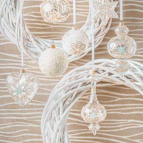 RĘCZNIE DEKOROWANE BOMBKI Z KOLEKCJI Allure Chic, DAGMARA, DAGMARA.PL