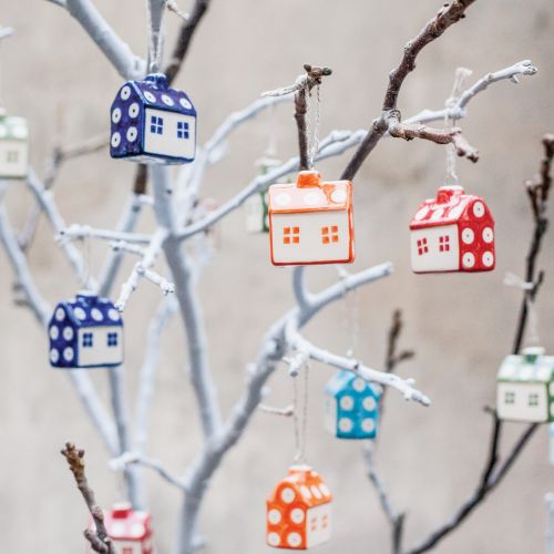 Ręcznie malowane ceramiczne domki, CERAMIKA BOLESŁAWIEC, ceramika-design.com.pl