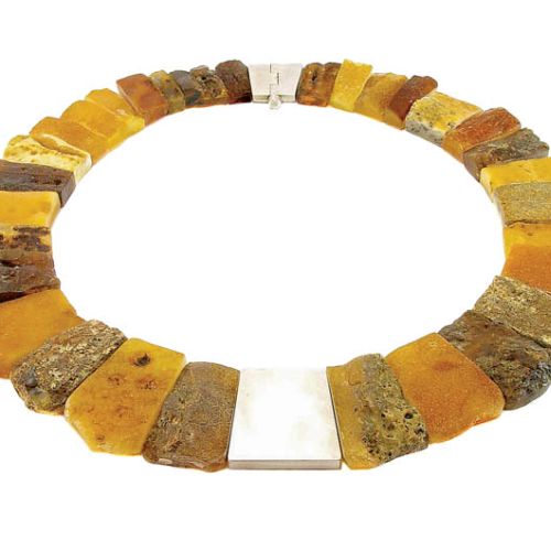 Bursztynowy naszyjnik. Projekt i wykonanie - Marcin Zaremski.