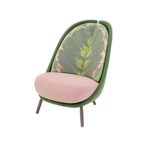 CALATEA, eklektyczny fotel z modnym motywem liścia palmy, PIANCA, cristinacelestino.com