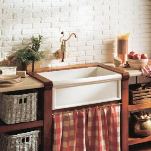 Ceramiczny zlew firmy Herbeau, ręcznie formowany i tradycyjnie wypalany. Cena – 6266 zł. Stepim