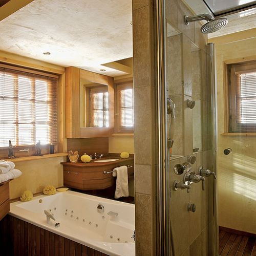 Ciepłe drewno i nowoczesne dodatki. Trochę ludowa górska chata