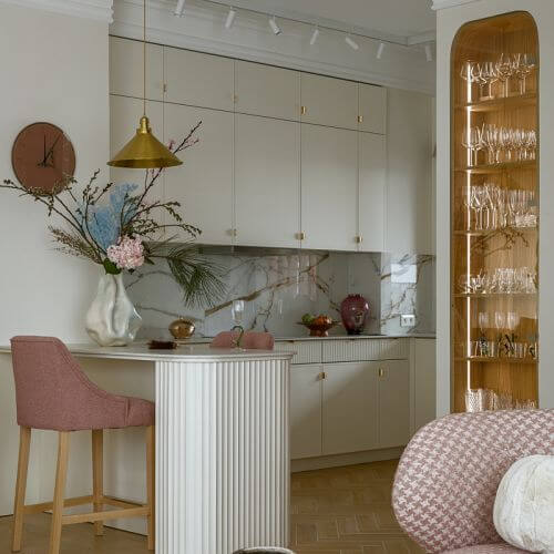 ciepłe i eleganckie wnętrza domu w konstancinie